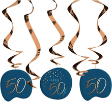 Swirls Happy 50th True Blue - 5-pack