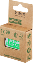 Deltaco Ultimate Alkaline Batterier - 1-pack 9V