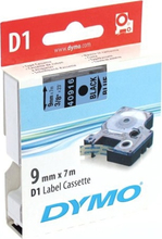 DYMO D1 merkkausteippi, 9mm, sininen/musta teksti, 7m - 40916