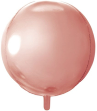 Folieballong Rund, roséguld - PartyDeco