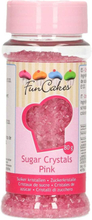 Strössel Sockerkristaller, rosa - FunCakes