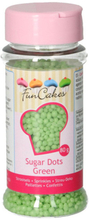 Strössel Sugar Dots, grön - FunCakes