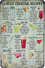 Emaljeskilt Cocktail Recipes