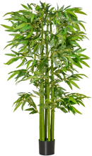 Pianta finta di bambÃ¹ alta 160cm con vaso nero per interno ed esterno verde