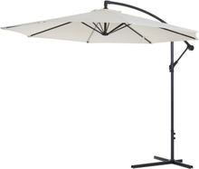 Ombrellone parasole decentrato da giardino e spiaggia in ferro 3mt colore beige