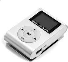 Mini Portable MP3 Music Player Metal Clip-on MP3 Player with LCD Screen Support TF Card Wide Application Black