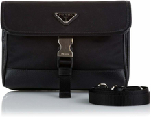 Black Prada Re-Nylon og Saffiano Phone Case Bag pre-eide