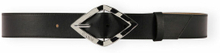 Black Ganni Diamond Belt Belte