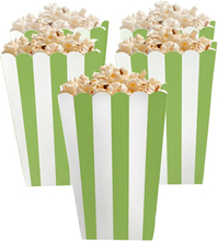 Popcornbägare Gröna Randiga - 5-pack
