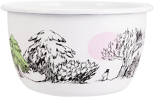 Moomin Enamel Bowl Just Wandering Home Tableware Bowls & Serving Dishes Serving Bowls White Moomin