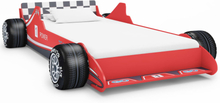 vidaXL Barneseng racerbil 90x200 cm rød