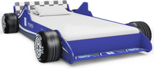 vidaXL Barneseng racerbil 90x200 cm blå