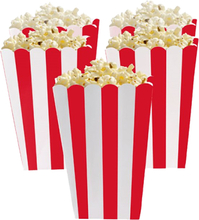 Popcornbägare Röda Randiga - 5-pack
