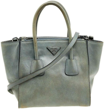 Pre-eide Glace Leather Twin Pocket Tote