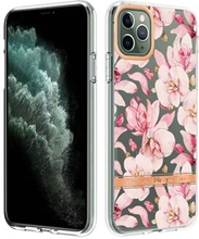 LB5 Series TPU Phone Case for iPhone 11 Pro Max , Support Wireless Charging IMD IML Flower Patterns