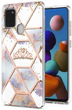 2.0mm IMD IML Electroplating Marble Flower Phone TPU Case for Samsung Galaxy A21s