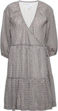 Voluminous Wrap Dress Kort Kjole Grey DESIGNERS, REMIX