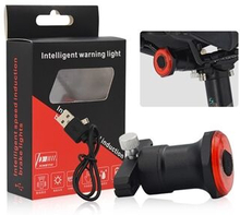 USB Genopladelig Cykel Cykel LED Baglygte Vandtæt Cykel Intelligent Induktion Advarsel Baglygte