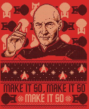 Star Trek: The Next Generation Make It So Men's Christmas T-Shirt - Red - XXL