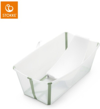 Stokke Flexi Bath Bundle med Värmekänslig Propp (Transparent Grön)