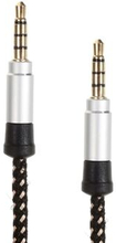 Gold Color-plated Woven Pattern 3.5mm Male to 3.5mm Male Stereo Audio Cable