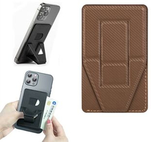 MUTURAL Magic Tape Detachable Leather Phone Stand Holder Card Bag Holder for iPhone 12/12 Pro/12 Pro