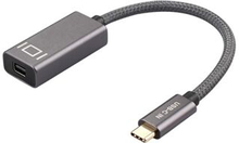 Flettet USB C til Mini DisplayPort adapterkabel 4K 60Hz USB-C han til mini DP hun konverter dataover