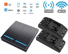 SMATRUL WHK-S2 WiFi Push Button Light Switch Wireless RF 433Mhz Wall Relay Timer for Amazon Alexa Go