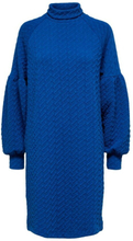 Blå Selected Femme Slfrose Ls High Neck Short Dress Kjoler