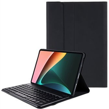 For Xiaomi Pad 5/5 Pro Round Cap Wireless Bluetooth Keyboard + Stand Design PU Leather Tablet Case