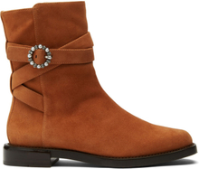 Ryder Pearl Buckle Belted Bootie
