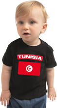 Tunisia t-shirt met vlag Tunesie zwart voor babys