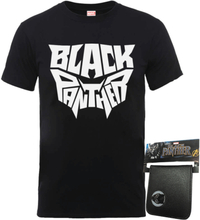 Black Panther T-Shirt & Wallet Bundle - Men's - M - Black