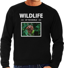 Orang oetan aap foto sweater zwart voor heren - wildlife of the world cadeau trui Orang oetans liefhebber