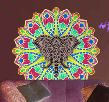 Stickers bloemenpatroon Kleurrijke olifant mandala