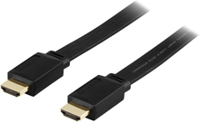 Deltaco HDMI-1010F, 1 m, HDMI-tyyppi A (vakio), HDMI-tyyppi A (vakio), 3D, Musta