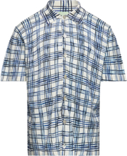 Printed Shirt Tops Shirts Short-sleeved Shirts Blue FUB
