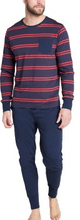 Jockey Cotton Pyjama Knit Blå/Rød bomull Small Herre
