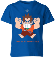 Wreck-it Ralph This Is My Happy Face Kids' T-Shirt - Royal Blue - 7-8 Years