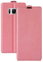 Flavor Flip Etui i TPU og imiteret læder til Samsung Galaxy S8 - Pink