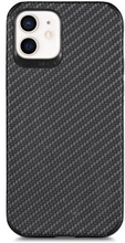 For iPhone 12 /12 Pro PU Leather Coating Carbon Fiber Phone Case TPU + PVC Hybrid Cover