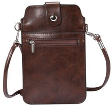 Touch Screen Crazy Horse Texture Leather Crossbody Phone Bag Wallet for /6.7/6.9inch Smart Phone