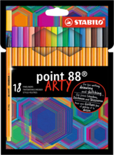 Fiberspetspenna Stabilo Point 88 Arty 18 färger