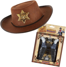 Cowboy verkleedset voor kinderen met hoed