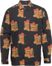 David Jm Street Fink Shirt Skjorte Uformell Multi/mønstret Wood Wood*Betinget Tilbud