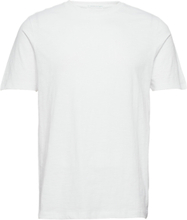 Basic Slub Tee S/S T-shirts Short-sleeved Hvit Lindbergh*Betinget Tilbud