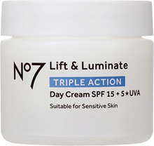 No7 Lift & Luminate Triple Action Day Cream Suitable For Sensitive Skin SPF15 - 50 ml