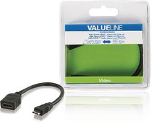 Valueline High Speed HDMI Kabel med Ethernet HDMI Mini Hane - HDMI Hona 0.20 m Svart