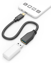HAMA OTG Kabel USB-C till USB-A Hona Svart 0.15m