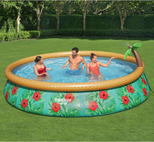 Bestway Oppblåsbart svømmebasseng med palme 457x84 cm